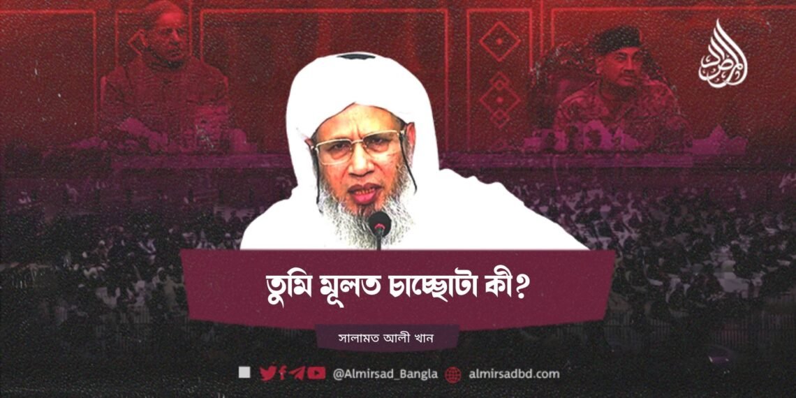 তুমি মূলত চাচ্ছোটা কী?